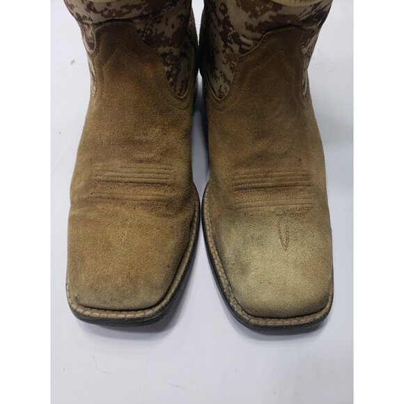 Ariat 10019959 Men\'s Wide Brown Suede Camo American Flag Western Boots Size 11EE main image 7